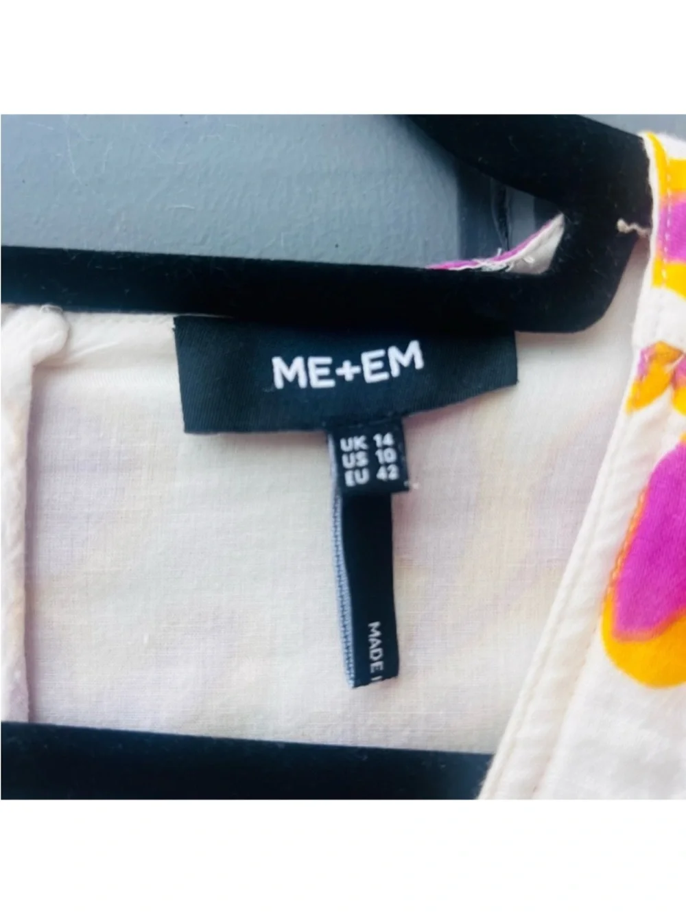 ME+EM Pink and Yellow Floral Smocked Midi Dress - Picture 12 of 13